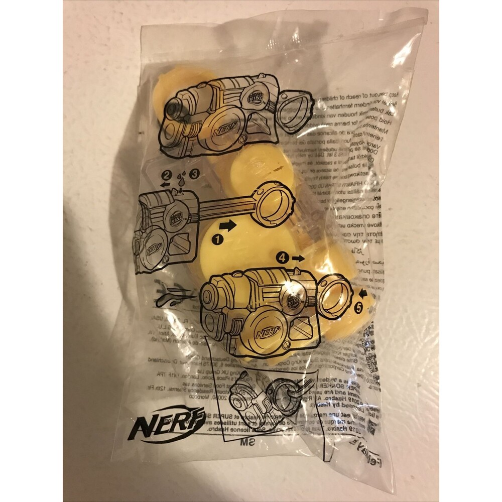 Burger King Nerf Kid's Meal Toy 2020 Super Soaker Yellow New Sealed